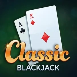 Classic Blackjack logo by Red Tiger Gaming at Spinorhino Casino