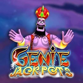 Genie Jackpots logo by Blueprint Gaming at Spinorhino Casino