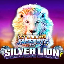 Stellar Jackpots with Silver Lion by Lightning Box Game, showcased at spinorhinocasino-ie.com – game logo